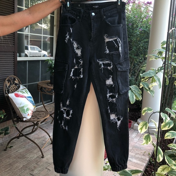 🪨American Bazi Black Denim Jogger - Picture 3 of 11